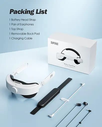 Ремінець для акумулятора SUPERUS для Quest 2 з гарнітурою - фото 5