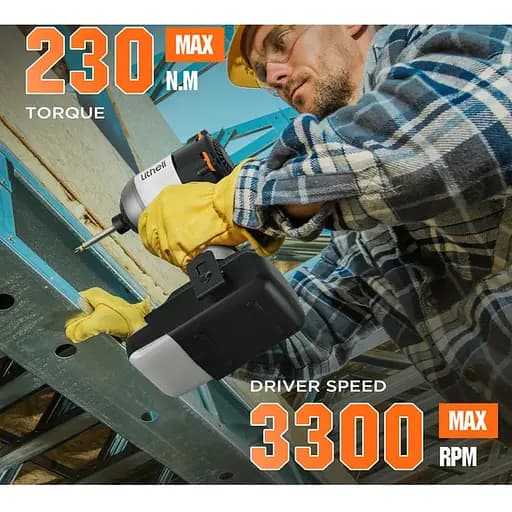 Акумуляторний ударний шуруповерт Litheli безщітковий живлення від павербанку (УМБ Litheli Power Bank 20000 mAh 45 W 2А в комплекті) - фото 2