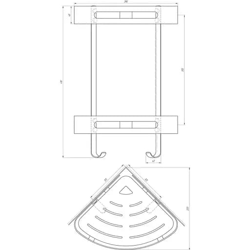 Полочка угловая двойная Globus Lux BQ9422 - фото 3
