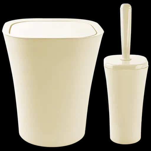 Набор для ванной комнаты Planet Papillon, 2 предмета, кремовый (UP165) - фото 1