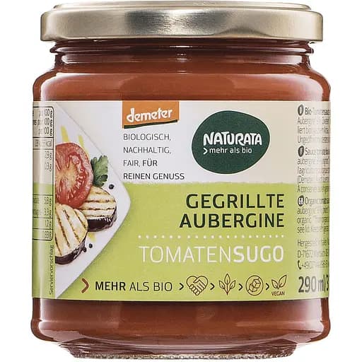 Соус томатный Naturata с баклажанами-гриль органический 290 мл - фото 1