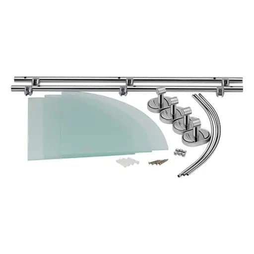 Поличка стеклянная кутова 3-х ярусна Lidz (CRG) -114.10.03 - фото 3