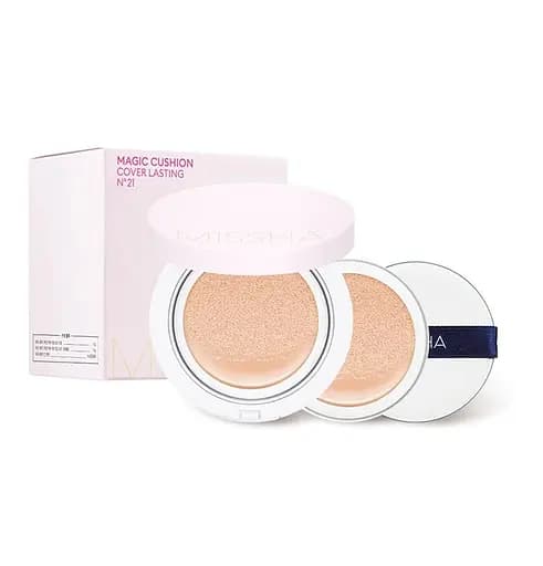 Тональний крем-кушон для стійкого макіяжу M Magic Cushion Cover Lasting SPF50+/PA+++ №21 Missha 15 мл - фото 2