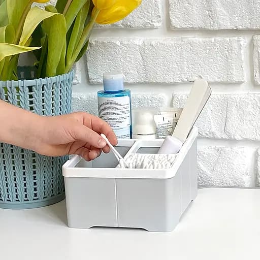 Набір аксесуарів для ванної кімнати МВМ My Home MVM-10 білий із сірим (MVM-MH-10 WHITE/GRAY) - фото 5