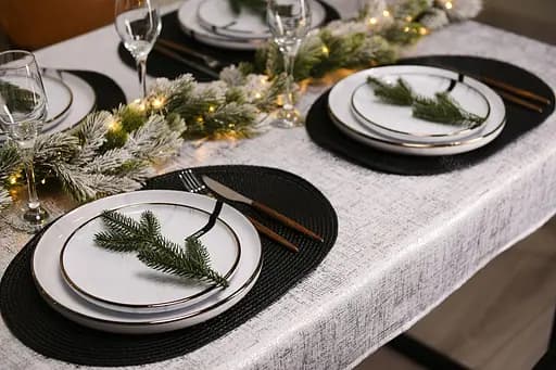 Скатертина Ardesto Shine 120х140см, 100% поліестер, сріблястий (ART07SS) - фото 7