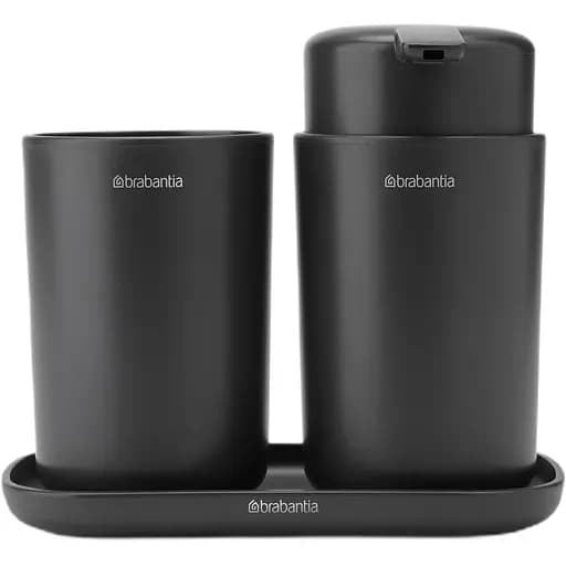 Набор Brabantia ReNew для ванной комнаты 3 предмета темно-серый (280368) - фото 1