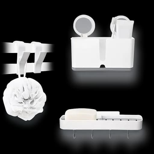 Набор аксессуаров для ванной комнаты My Home MVM-11 белый с серым (MVM-MH-11 WHITE/GRAY) - фото 2