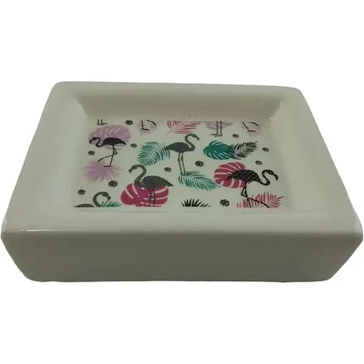 Набор аксессуаров для ванной комнаты No brand Фламинго B керамический 4 предмета - фото 5