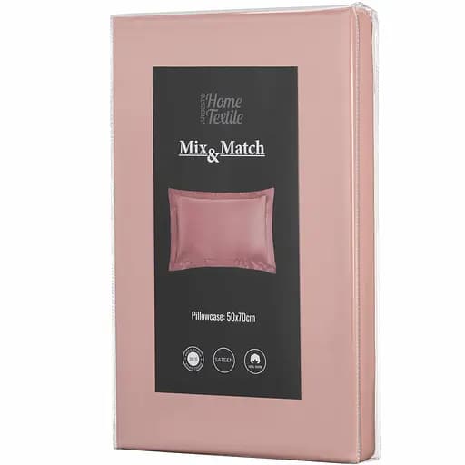 Наволочка Ardesto Mix & Match Premium сатин 50х70+5 см светло-розовая (ART5070PCU) - фото 9