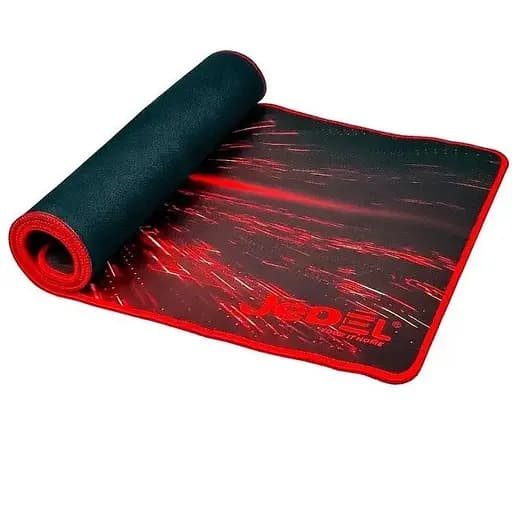 Ігрова поверхня Jedel MP-07 геймерський килимок для мишки для ПК/ноутбука 70x30 см чорний/червоний - фото 3