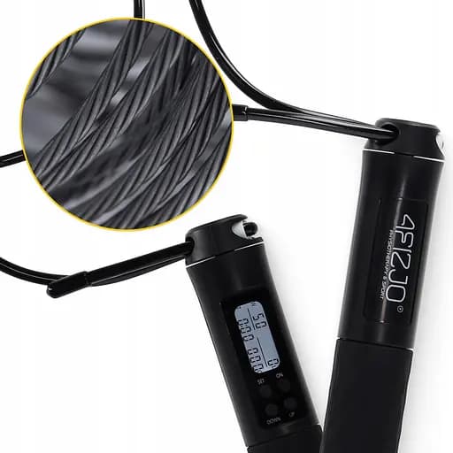 Скакалка со счетчиком 4FIZJO 2 в 1 проводная/беспроводная Black (P-5905973402200) - фото 6