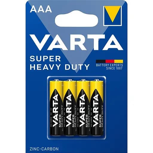 Батарейка VARTA SUPERLIFE AAA LR03 BLI 4 ZINC-CARBON - фото 1