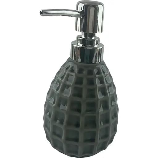 Набор аксессуаров для ванной комнаты No brand керамический серый 28.5x22.5x9 см - фото 2