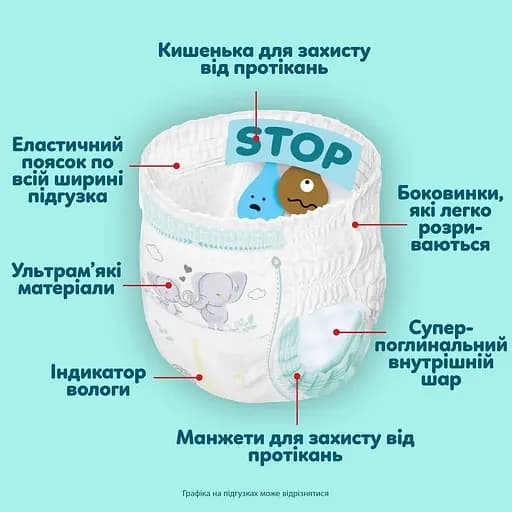 Подгузники-трусики Pampers Premium Care Pants Размер 7 (15+кг) 40 шт.  - фото 11