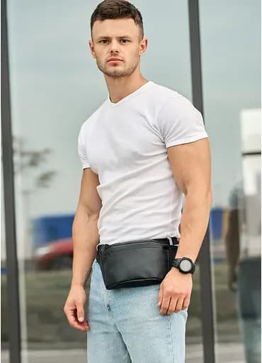 Поясная сумка бананка Sambag Tirso MSOm черный 31 х 12 х 5 см (80119001m) - фото 6