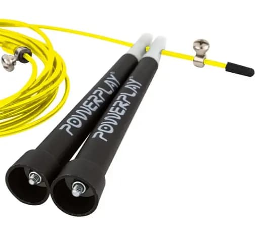 Скакалка скоростная PowerPlay 4202 Ultra Speed ​​Rope Желтая 2,9м (PP_4202_Yellow) - фото 3