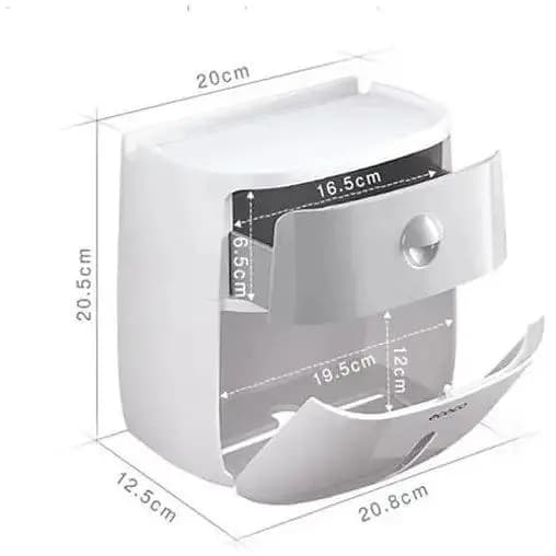 Держатель для туалетной бумаги и полотенец Ecoco с ящиком и подставкой для телефона - фото 2