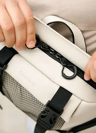 Мужская сумка бананка Sambag Dynamicdart серая 38 × 21 × 7 см (80411030m) - фото 5