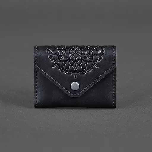 Кожаный кард-кейс 3.0 синий с мандалой - фото 6