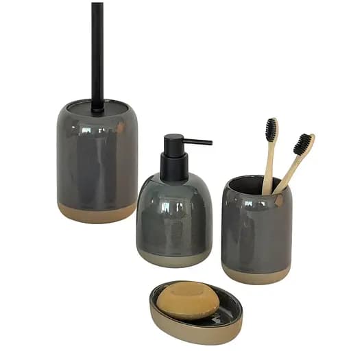 Комплект аксесуарів для санвузла МВМ My Home Delhi сірий (MVM-MH-46 GRAY) - фото 1