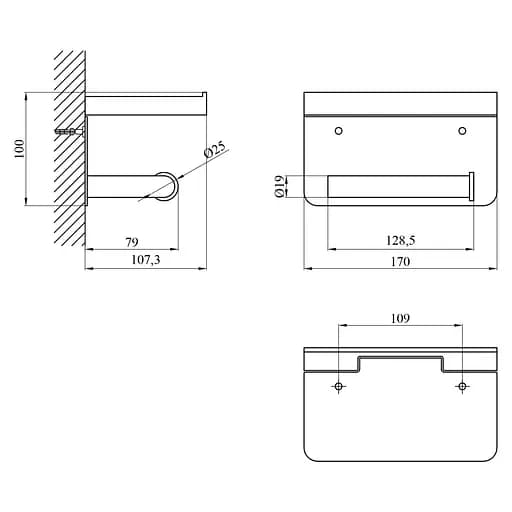Тримач для туалетного паперу Kroner KRP Graz - GRP3018 (CV025287) - фото 3