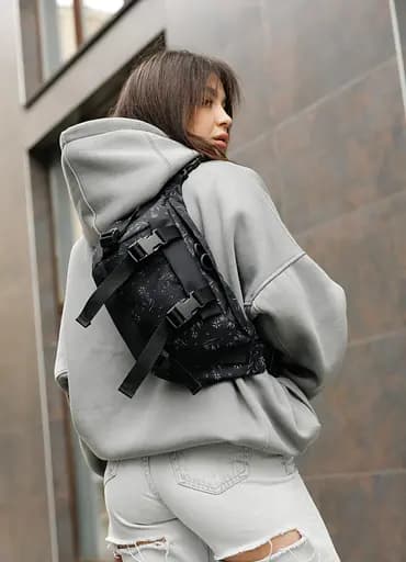 Женская сумка бананка Sambag Dynamicdart черный 38 × 21 × 7 см (80411702) - фото 3