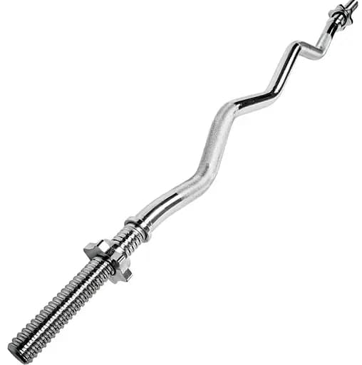 Гриф для штанги Toorx W-образный 120 см 25 мм с винтовыми замками (BCV-120) - фото 1