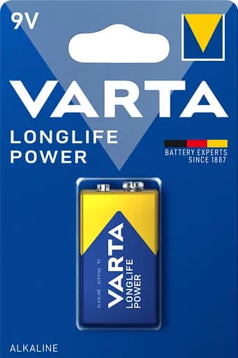 Батарейка VARTA HIGH ENERGY/LONGLIFE POWER 6LR61 BLI 1 ALKALINE Крона - фото 1