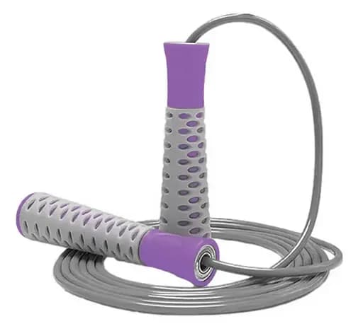 Скакалка PowerPlay 4206 Jump Rope PRO+ Серо-фиолетовая 2,75 м (PP_4206_Grey/Violet) - фото 1