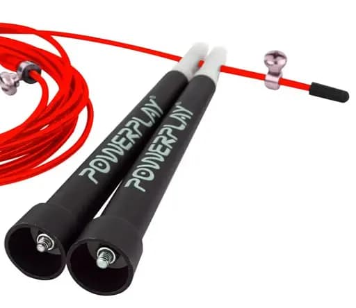 Скакалка скоростная PowerPlay 4202 Ultra Speed ​​Rope Красная 2,9м (PP_4202_Red) - фото 2