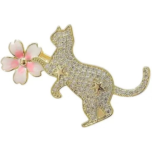 Брошь Котик с цветком (84946805) - фото 1