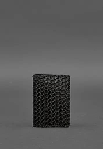 Мужской кожаный кард-кейс (визитница) 6.0 Карбон черный - фото 2