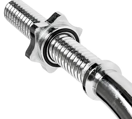 Гриф для штанги Toorx W-образный 120 см 25 мм с винтовыми замками (BCV-120) - фото 4