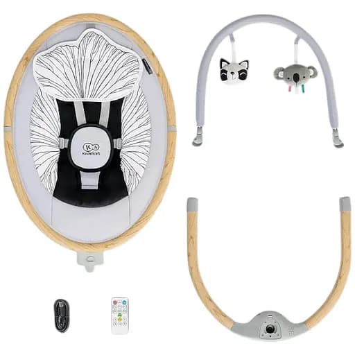 Заколисуючий центр Kinderkraft LUMI Wooden Grey - фото 9