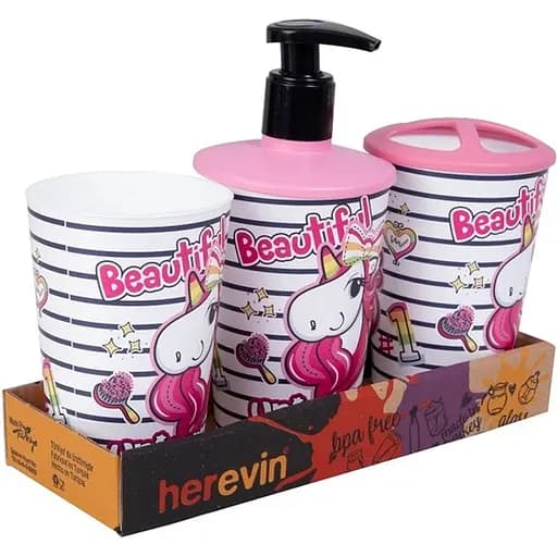 Набор аксессуаров для ванной комнаты Herevin Unicorn 3 предмета (161262-003T) - фото 1