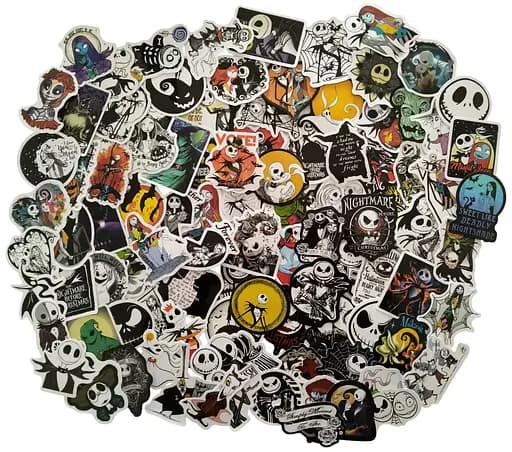 Стикерпак Набор наклеек Кошмар перед Рождеством The Nightmare Before Christmas 100 штук - фото 1