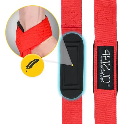 Лямки для становой тяги 4FIZJO Deadlift Straps Red (P-5905973402286) - фото 5