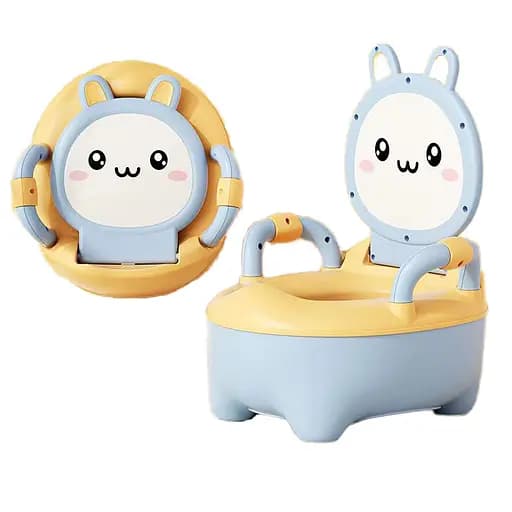 Горщик дитячий Bimbo, блакитний, знімний лоток, кришка, антиковзкі накладки на ніжках - фото 1