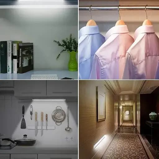 Портативна LED лампа XO з датчиком руху 40 cм біла - фото 7