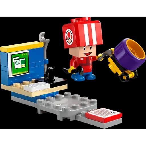 Конструктор LEGO Super Mario Mario Kart Toad (Pit Crew) 39 деталей (30702) - фото 4