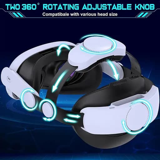 Пов'язка на голову Elegamefy Comfort для Meta Quest 3/Quest 3s, подвійні ручки, пов'язані Elite Strap, підтримка, VR-аксесуар - фото 2