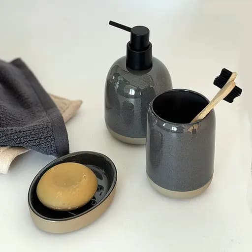 Комплект аксесуарів для санвузла МВМ My Home Delhi сірий (MVM-MH-46 GRAY) - фото 3