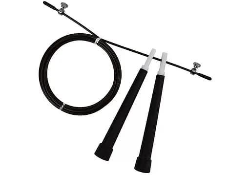 Швидкісна скакалка EasyFit Speed ​​Cable Rope 3 м зі сталевим тросом чорна (EF-2039-BK) - фото 3