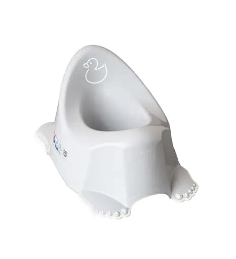 Детский горшок Каченя з протиковзною гумою та музикою Світло-сірий - фото 1