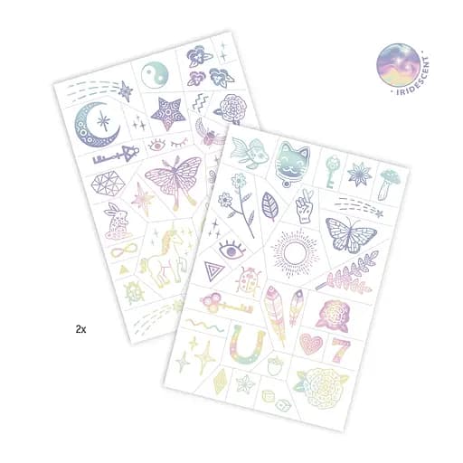 Набір наклейок на тіло Djeco Талісмани, з веселковим переливом (DJ09596) - фото 2