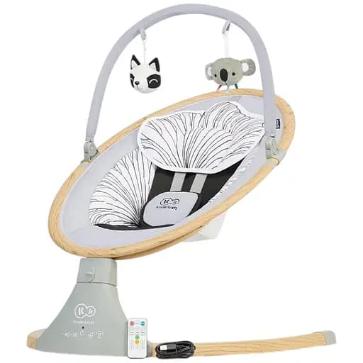 Заколисуючий центр Kinderkraft LUMI Wooden Grey - фото 8