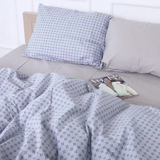 Простирадло MirSon Бязь 17-4779 Orleans 200x220 см сіре (2200008966034) - фото 3