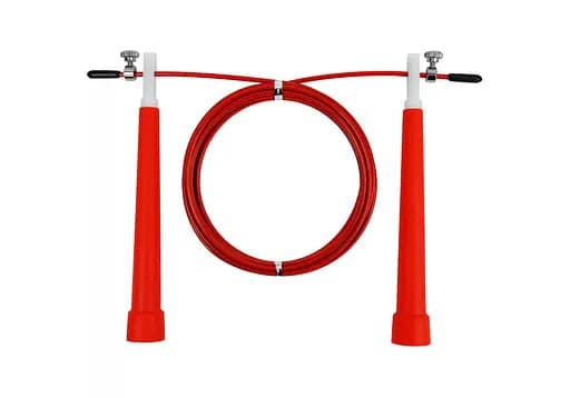 Швидкісна скакалка EasyFit Speed ​​Cable Rope 3 м зі сталевим тросом червона (EF-2039-R) - фото 1