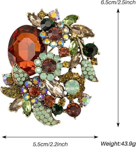 Брошь Цветок янтарь (84946885) - фото 2