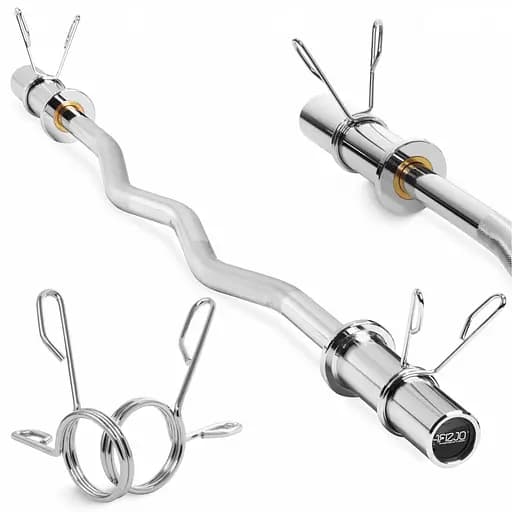 Гриф для штанги олимпийский W-образный 4FIZJO 120 см 50 мм (P-5905973401203) - фото 1